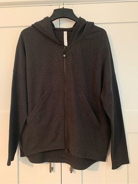 Lululemon Oversized, Full Coverage, FullZip, 2 Pocket Hoodie, Grey, Sz 12, NWOT